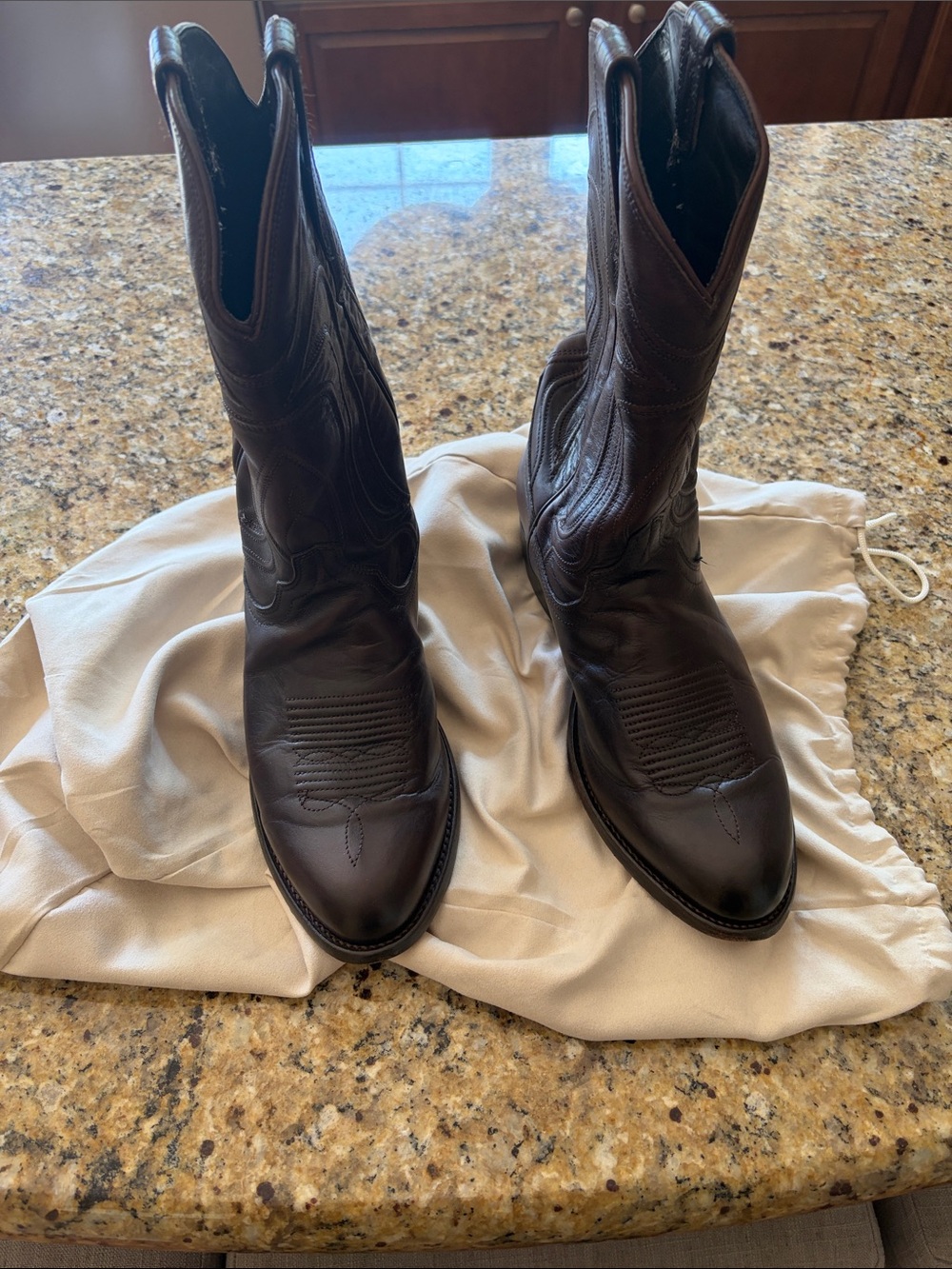 Tecovas Cartwright Men's Dark Brown Leather Boots 10 1/2 EE